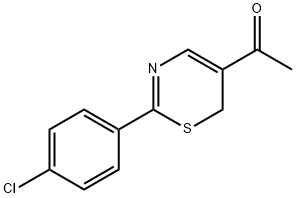 1-[2-(4-CHLOROPHENYL)-6H-1,3-THIAZIN-5-YL]ETHAN-1-ONE, 219539-29-4, 结构式