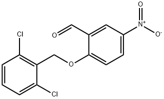 2-[(2,6-DICHLOROBENZYL)OXY]-5-NITROBENZALDEHYDE 化学構造式
