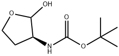 Carbamic acid, [(3S)-tetrahydro-2-hydroxy-3-furanyl]-, 1,1-dimethylethyl ester Struktur
