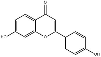 7-ヒドロキシ-2-(4-ヒドロキシフェニル)-4H-1-ベンゾピラン-4-オン 化学構造式