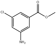 3-氨基-5-氯苯甲酸甲酯, 21961-31-9, 结构式