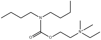 2-[[(ジブチルアミノ)カルボニル]オキシ]-N-エチル-N,N-ジメチルエタンアミニウム 化学構造式