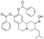 2H-Benzo[a]quinolizin-2-one,  1,3,4,6,7,11b-hexahydro-9,10-dihydroxy-3-isobutyl-,  oxime,  dibenzoate  (ester)  (8CI) 化学構造式