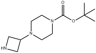 4-(氮杂环丁烷-3-基)哌嗪-1-羧酸叔丁酯,219725-67-4,结构式