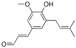 (E)-3-[4-Hydroxy-3-methoxy-5-(3-methyl-2-butenyl)phenyl]propenal Struktur