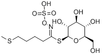 1-thio-beta-D-glucopyranose 1-[5-(methylthio)-N-(sulphooxy)valerimidate] Structure