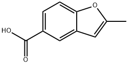 2-甲基-苯并呋喃-5-羧酸, 219763-06-1, 结构式