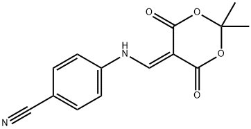 Benzonitrile, 4-[[(2,2-diMethyl-4,6-dioxo-1,3-dioxan-5-ylidene)Methyl]aMino]- Struktur