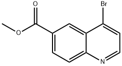 4-ブロモキノリン-6-カルボン酸メチル 化学構造式