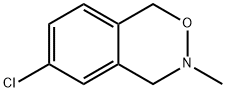 6-クロロ-3,4-ジヒドロ-3-メチル-1H-2,3-ベンゾオキサジン 化学構造式