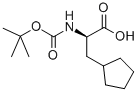 (R)-2-((TERT-ブチルトキシカルボニル)アミノ)-3-シクロペンチルプロパン酸 化学構造式