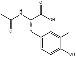 N-乙酰基-3-氟-DL-酪氨酸 结构式