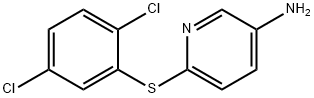 6-[(2,5-二氯苯基)硫代]吡啶-3-胺 结构式