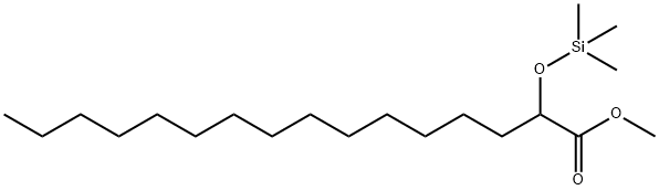 2-Trimethylsilyloxyhexadecanoic acid methyl ester 结构式