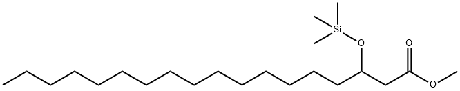 3-(トリメチルシリルオキシ)オクタデカン酸メチル 化学構造式