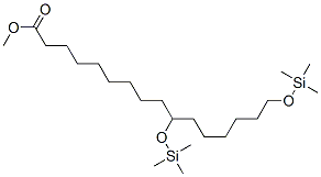 10,16-Bis[(trimethylsilyl)oxy]hexadecanoic acid methyl ester Struktur