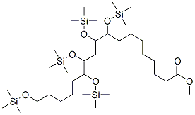 9,10,12,13,18-ペンタキス(トリメチルシロキシ)オクタデカン酸メチル 化学構造式