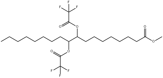 9,10-Bis(trifluoroacetyloxy)octadecanoic acid methyl ester 结构式