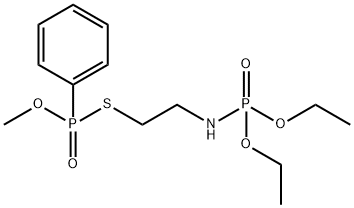 フェニルホスホノチオ酸S-[2-(ジエトキシホスフィニルアミノ)エチル]O-メチル 化学構造式
