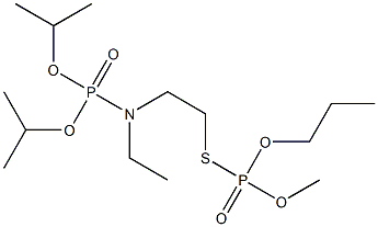 Phosphorothioic acid S-[2-[diisopropoxyphosphinyl(ethyl)amino]ethyl]O-methyl O-propyl ester Struktur