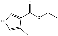4-メチルピロール-3-カルボン酸エチル 化学構造式