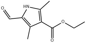 5-ホルミル-2,4-ジメチル-3-ピロールカルボン酸エチル 化学構造式