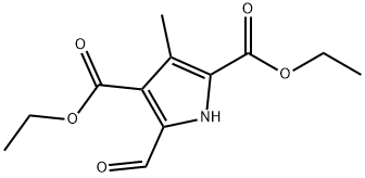 4-甲基-3,5-二乙氧羰基-2-甲酰基吡咯, 2199-60-2, 结构式