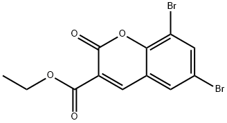 6,8-二溴-2-氧代-2H-色烯-3-羧酸乙酯 结构式