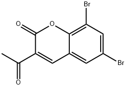 6,8-DibroMo-3-acetylcouMarin 化学構造式