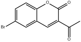 3-乙酰基-6-溴香豆素 结构式