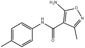 4-Isoxazolecarboxamide, 5-amino-3-methyl-N-(4-methylphenyl)- Structure