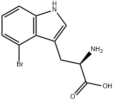 4-ブロモ-D-トリプトファン 化学構造式