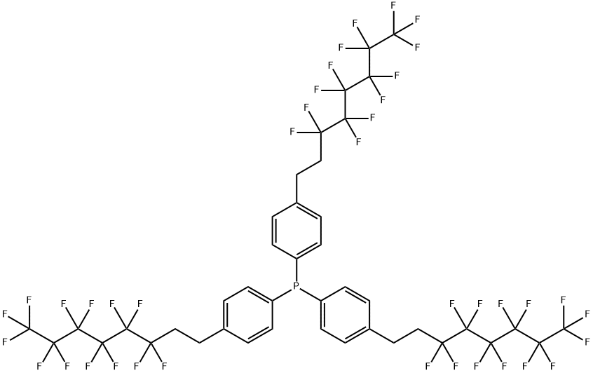三[4-(3,3,4,4,5,5,6,6,7,7,8,8,8-氟己基)苯基]磷化氢,219985-31-6,结构式