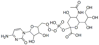 5-acetylamino-2-[[5-(4-amino-2-oxo-pyrimidin-1-yl)-3,4-dihydroxy-oxolan-2-yl]methoxy-hydroxy-phosphoryl]oxy-4-hydroxy-6-(1,2,3-trihydroxypropyl)oxane-2-carboxylic acid Struktur