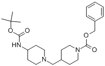 4-(4-TERT-BUTOXYCARBONYLAMINO-PIPERIDIN-1-YLMETHYL)-PIPERIDINE-1-CARBOXYLIC ACID BENZYL ESTER Structure