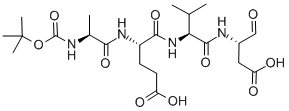 BOC-ALA-GLU-VAL-ASP-ALDEHYDE (PSEUDO ACID), 220094-15-5, 结构式