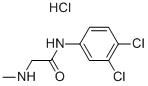 N-(3,4-DICHLOROPHENYL)-2-(METHYLAMINO)ACETAMIDE HYDROCHLORIDE 结构式