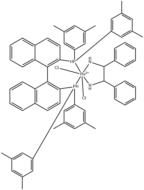 RuCl2[(R)-xylbinap][(R,R)-dpen] 化学構造式