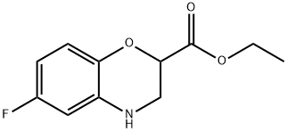 乙基 6-氟-3,4-二氢-2H-1,4-苯并噁嗪-2-羧酸酯 结构式