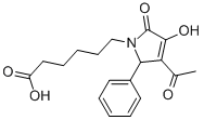 6-(3-ACETYL-4-HYDROXY-5-OXO-2-PHENYL-2,5-DIHYDRO-1H-PYRROL-1-YL)HEXANOIC ACID Structure