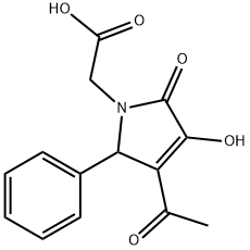 (3-ACETYL-4-HYDROXY-5-OXO-2-PHENYL-2,5-DIHYDRO-PYRROL-1-YL)-ACETIC ACID Structure