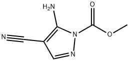 Methyl 5-aMino-4-cyano-1H-pyrazole-1-carboxylate Structure