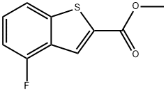 4-フルオロベンゾ[B]チオフェン-2-カルボン酸メチル 化学構造式