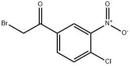 2-ブロモ-1-(4-クロロ-3-ニトロフェニル)エタン-1-オン 化学構造式