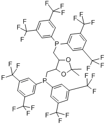 (+)-O-ISOPROPYLIDENE-2,3-DIHYDROXY-1,4-BIS[BIS(3,5-DIFLUOROMETHYLPHENYL)PHOSPHINO]BUTANE Struktur