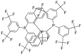 (R)-(+)-2,2'-BIS[BIS(3,5-DITRIFLUOROMETHYLPHENYL)PHOSPHINO]-1,1'-BINAPHTHYL Struktur