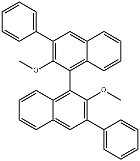 1,1'-Binaphthalene, 2,2'-dimethoxy-3,3'-diphenyl- Struktur
