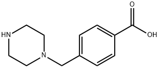 4-(ピペラジノメチル)安息香酸 化学構造式