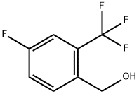 4-フルオロ-2-(トリフルオロメチル)ベンジルアルコール 化学構造式