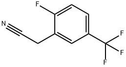 2-フルオロ-5-(トリフルオロメチル)フェニルアセトニトリル 化学構造式